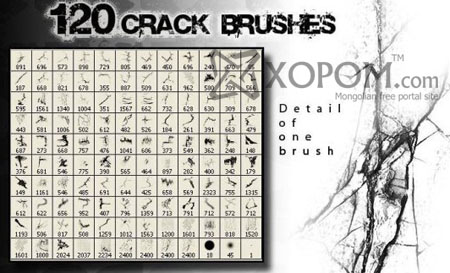 120 Crack brushes for Photoshop
