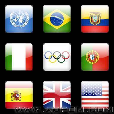 3D World Flags Icons [122 ширхэг]