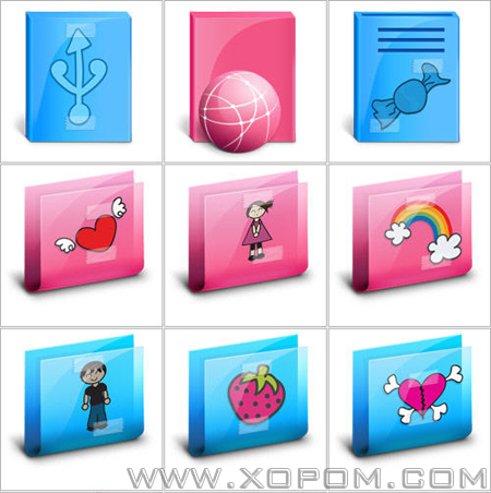 Blue Pink Icon
