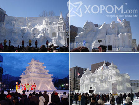 Японы Саппоро хотод болдог цасны баярын зургуудаас
