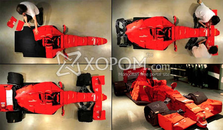 Хувцсаар бүтээгдсэн Ferrari F60 уралдааны машин