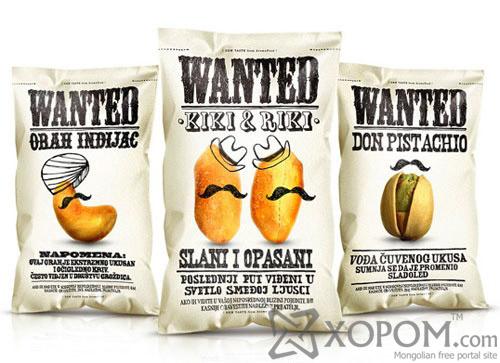 Wanted Snacks Package Design