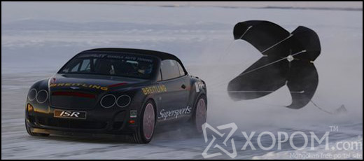 Дэлхийн дөрвөн удаагийн аварга Bentley машинаар мөсөн дээрх хурдны дээд амжилтыг тогтоолоо