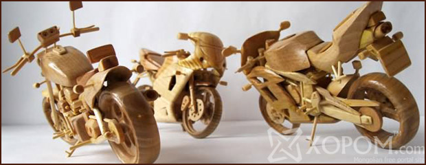 Маш гайхалтай бяцхан модон мотоциклуудын загвар [12 зураг]