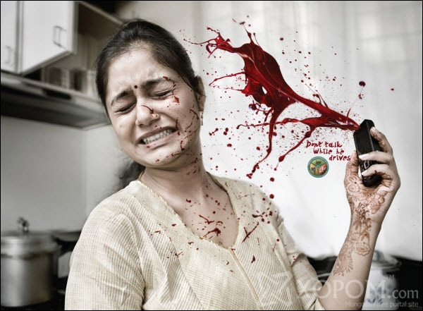 dont talk while he drives 60 Creative Public Awareness Ads That Makes You Think