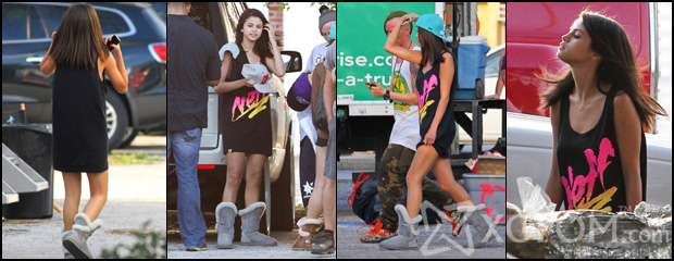 Нарлаг халуун өдөр UGG гутлаар гоёсон Selena Gomez