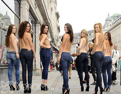 Лондонгийн гудамжин дахь үл үзэгдэгч хөхний даруулгатай бүсгүйчүүд