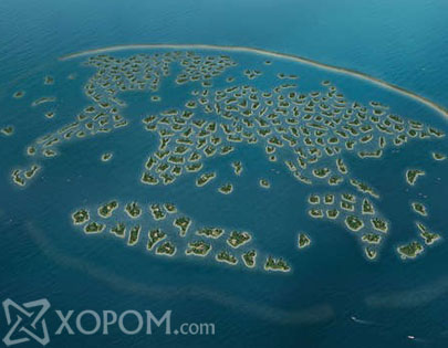 Дубай дахь дэлхийн газрын зураг хэлбэртэй хиймэл арлууд